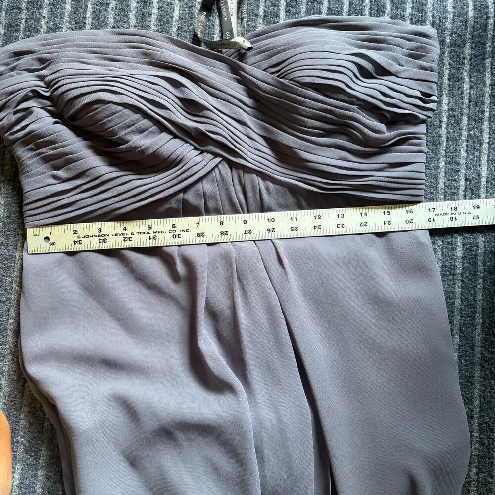 Bill Levkoff 82955 Strapless Gray Formal Dress Size 16 - Picture 8 of 9